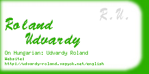 roland udvardy business card